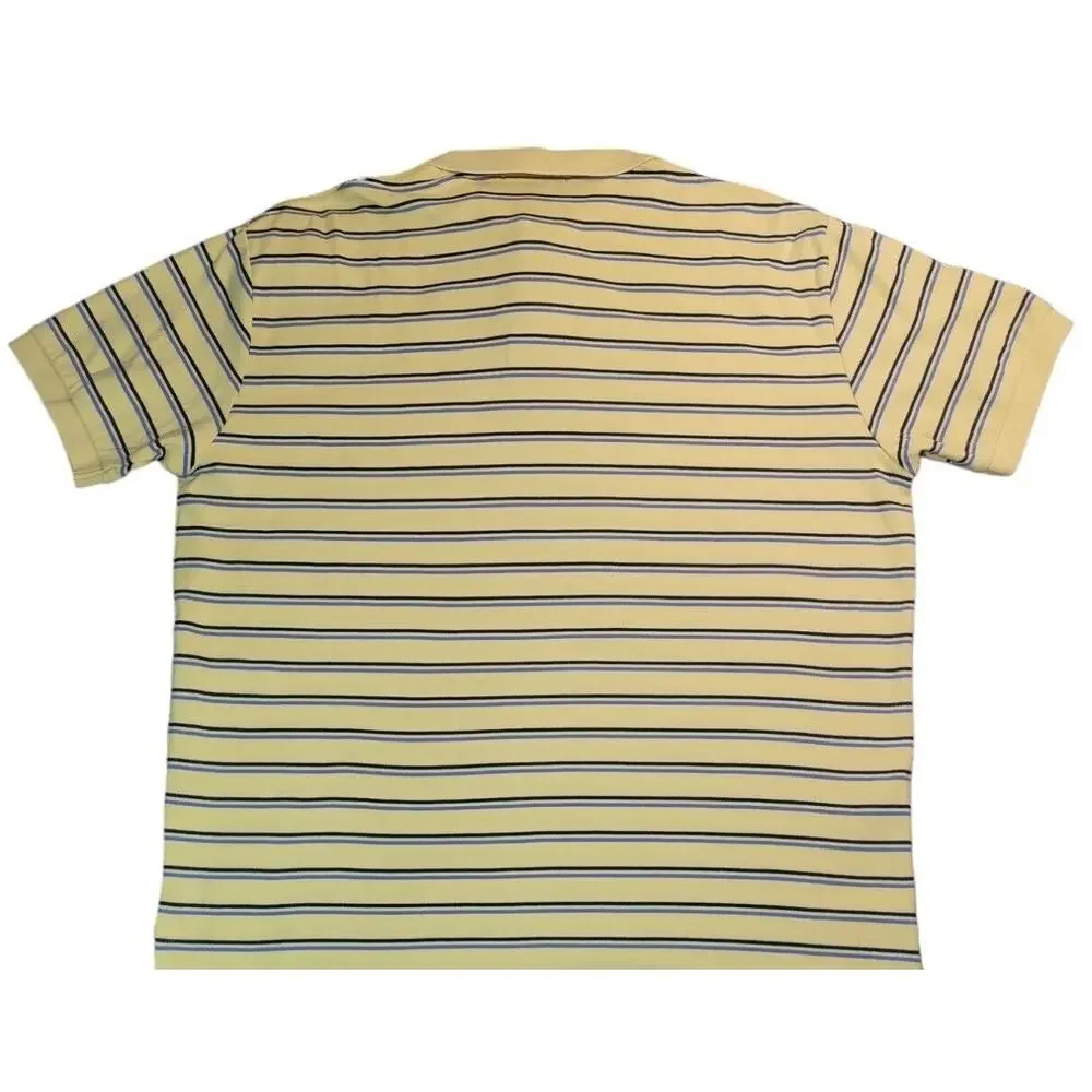 VTG Polo Ralph Lauren Yellow Stripe Polo Classic Preppy L